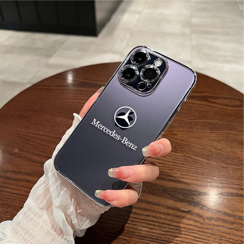 New Fashion Car Logo Transparent Phone Case For Mercedes-Benz B-Class W245 W246 W247