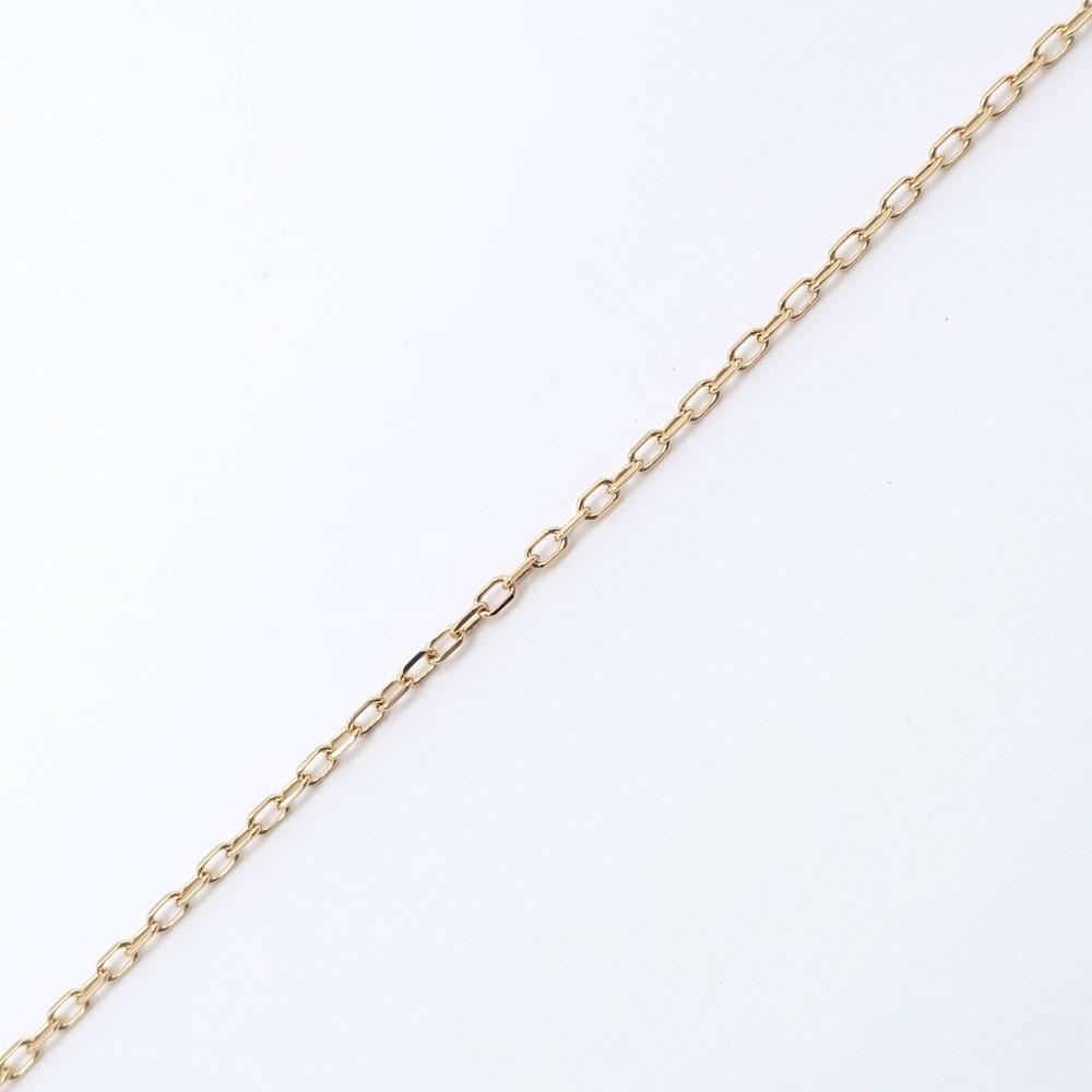 Flour Necklace K18 Yellow Gold/diamond Flour 1.8g Women Used