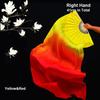 10cm Half Circle Silk Veil Chinese Short Bellydance Fan Hand Dye Adults Fan  Kid Women