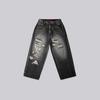 Washed Denim Jeans - Men's and Women's Retro High Street Trendy Straight-leg Pants