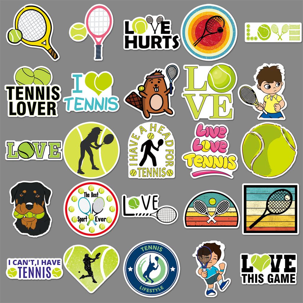 50 Tennis Graffiti Personalized Sports Creative Guka DIY Skateboard Suitcase Stickers Waterproof