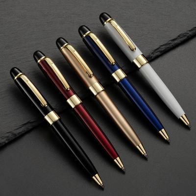 High-quality Rotating 1.0mm Metal Ballpoint Pen, Daily Office and Study Writing Signature Pen