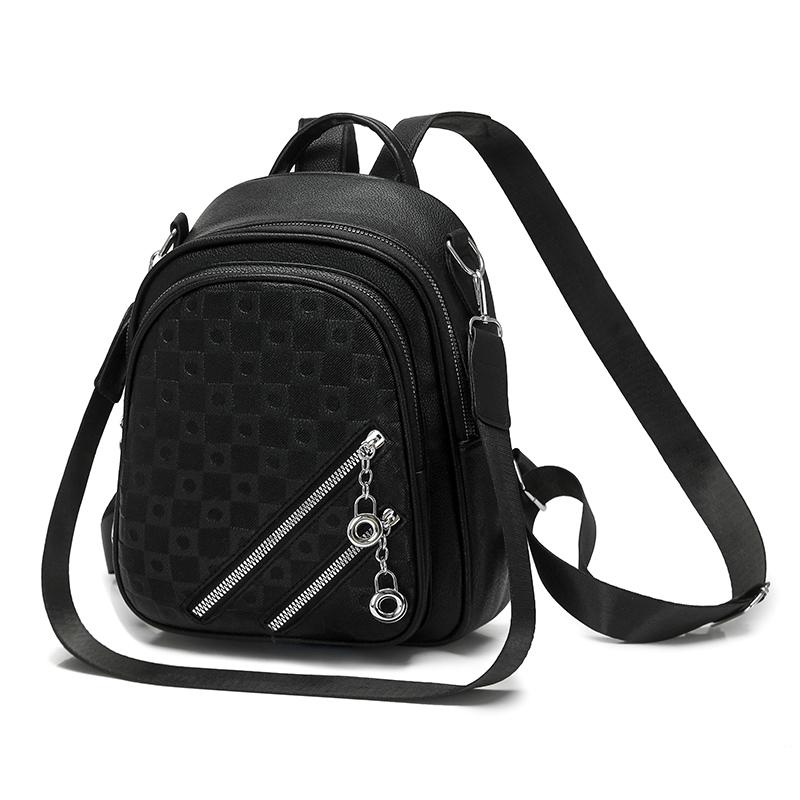 Women's Hand Shoulder Bag PU Large Capacity Commuter Backpack
