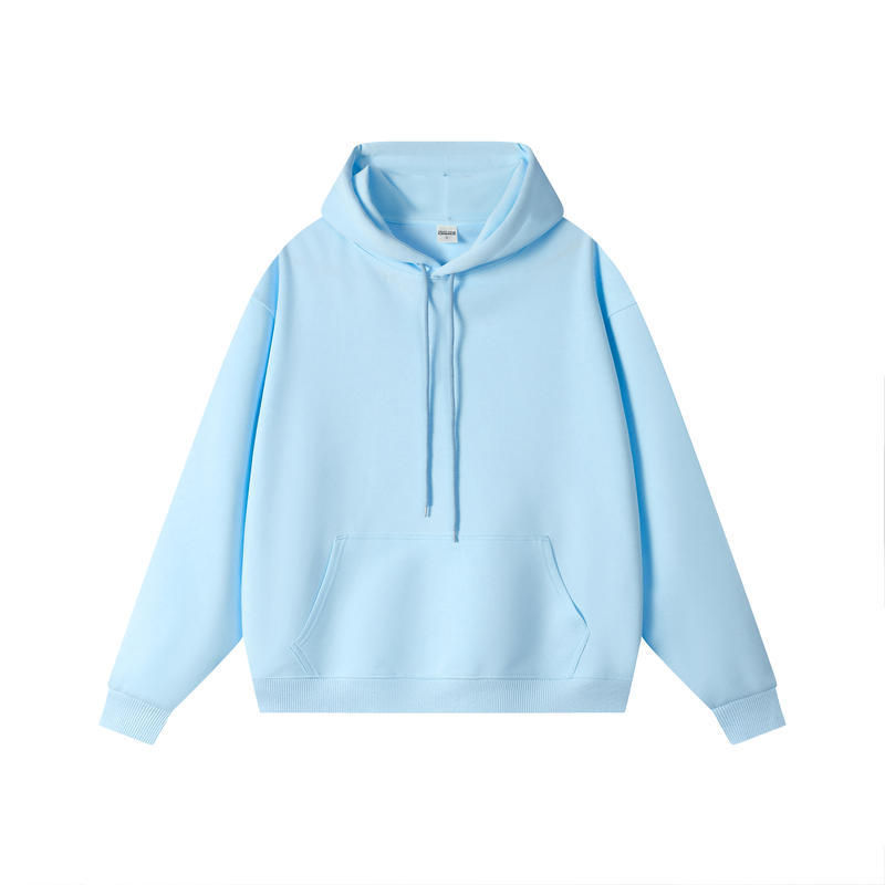 Solid Color Hooded Pullover Sweatshirt Spring Fall Style Unisex Fashion Workwear Hoodie Youth Trend Streetwear