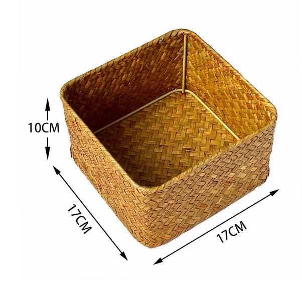 Storage Baskets Straw Pot Rattan  Fruit Storage Box Cosmetic Storage Container Basket Desk Organizer Picnic Basket