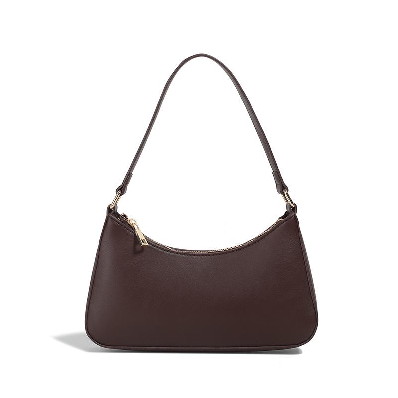 Nische 2025 Retro Damen Vielseitige Einfarbige Achseltasche mit Kette