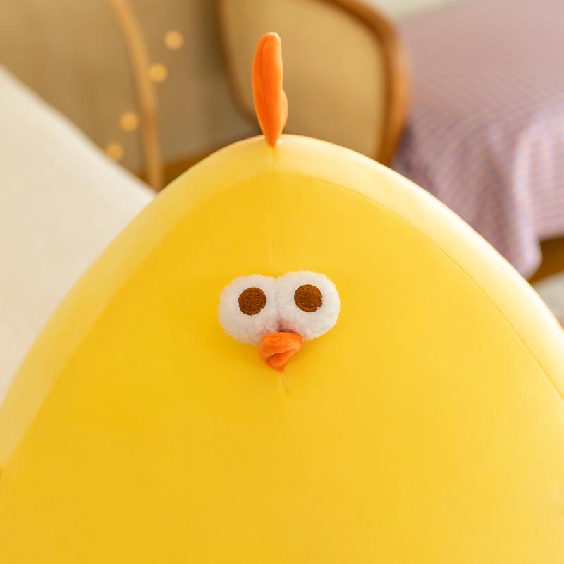 Adorable Yellow Chick Plush Pillow - Large Stuffed Toy for Girls' Birthday Gift