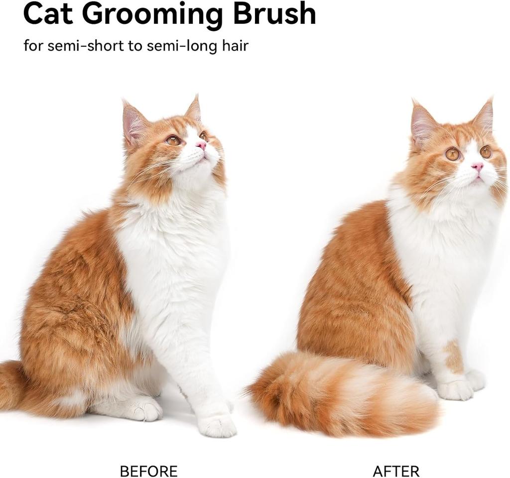 Cat Brush for Shedding, Cat Brushes for Indoor Cats, Cat Brush for Long or Short Haired Cats, Cat Hair Brush Cat Grooming Deshedding Brush