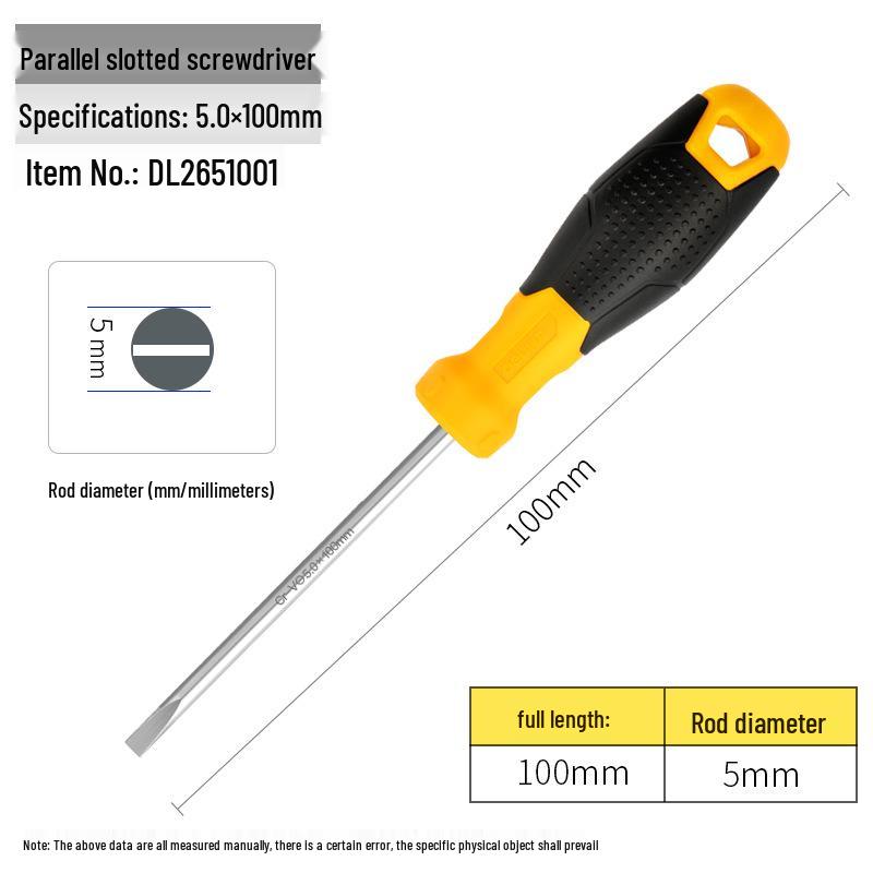 Deli Industrial Grade Slotted Screwdriver: Household Tool
