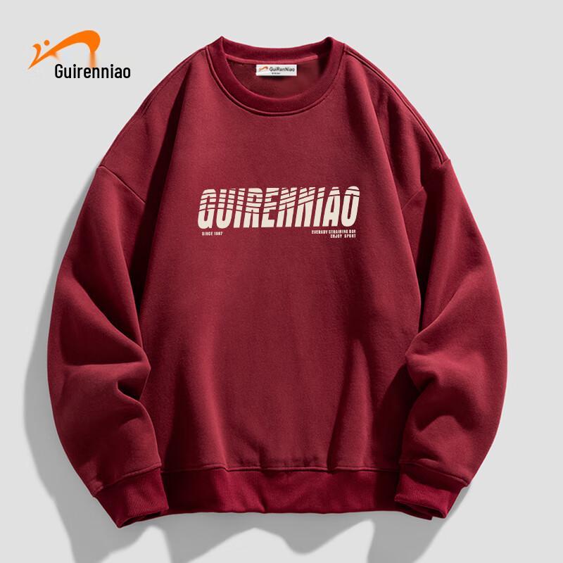 

Guirenniao Men s Loose Fit Long Sleeve Round Neck Sweatshirt 2XL