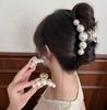 Simple Temperament Pearl Hair Clip for Woman Korean Shark Clip Girl's Ponytail Clip