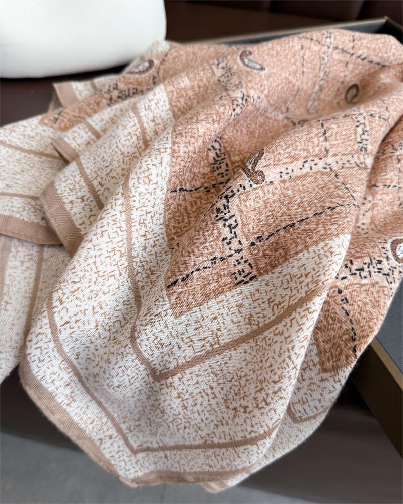 New Cashew Print Female Neck Scarf Cotton Linen Feeling Women Hair Scarves Foulard Head Band Shawls Wraps Neckerchief Bandana