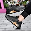2025 Black New Men Casual Sports Shoes Breathable Outdoor Running Shoes Comfortable Thick Bottom Fashionable Climbing Femininos