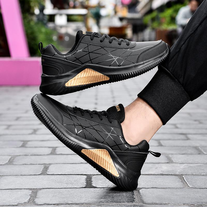 2025 Black New Men Casual Sports Shoes Breathable Outdoor Running Shoes Comfortable Thick Bottom Fashionable Climbing Femininos