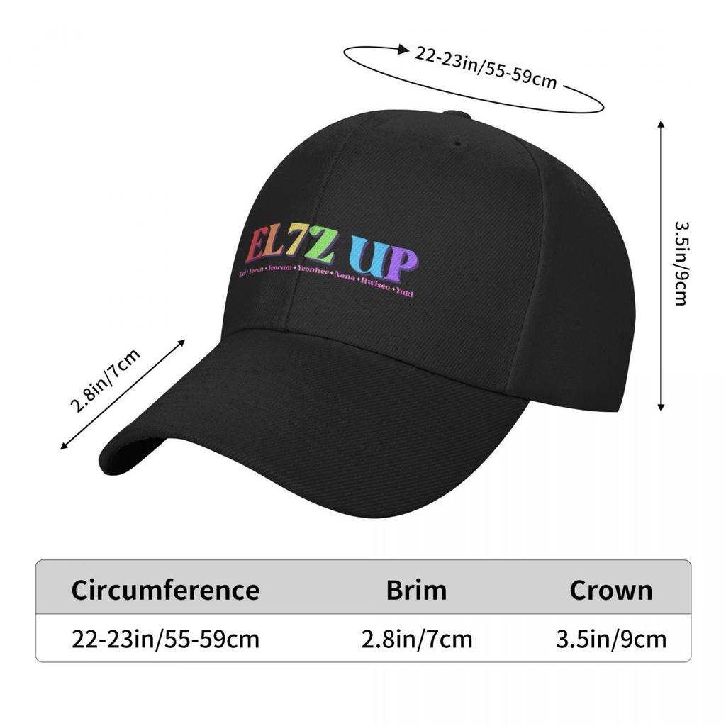 EL7Z UP Kpop Girl Group Logo Baseball Cap Wild Ball Hat Winter hat Rave Trucker Hats For Men Women's