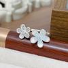 Small Fresh Enamel Ice Blue Flower Opening Ring Super Fairy Diamond Stacked Wearing Personality Sweet Super Fairy Ring Woman