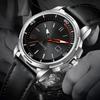 Military Leather Watch Dial Quartz Movement Business Casual Outdoor Sports Wristwatch