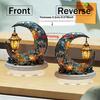 Eid Al Fitr Crescent Lantern Desktop Decoration Multi-Purpose Holiday Gift for Home Office Bedroom