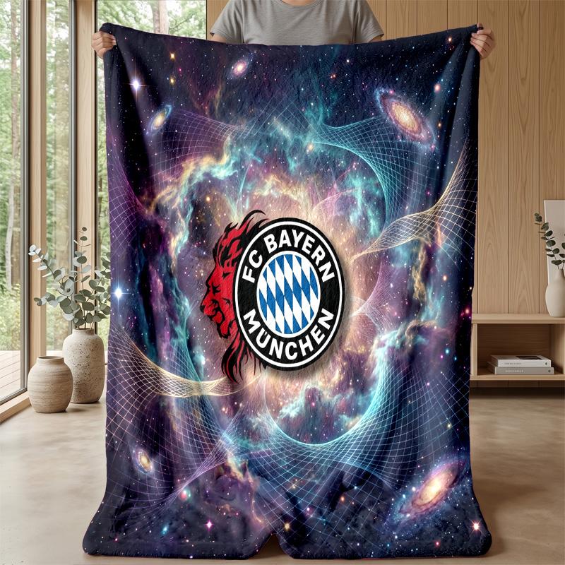 Bayern Munich Theme Blanket Soft Flannel Blanket Plush Throw Blanket Cozy Sofa Bed Blanket for Home Decor
