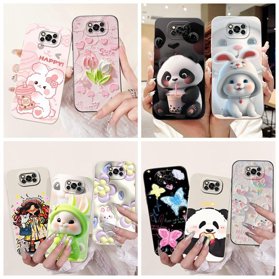 Phone Case For Xiaomi Poco X3 Pro Cases Simple Pattern Shockproof Back Cover Soft TPU For Xiaomi Poco X3 PocoX3 NFC Case Bumper