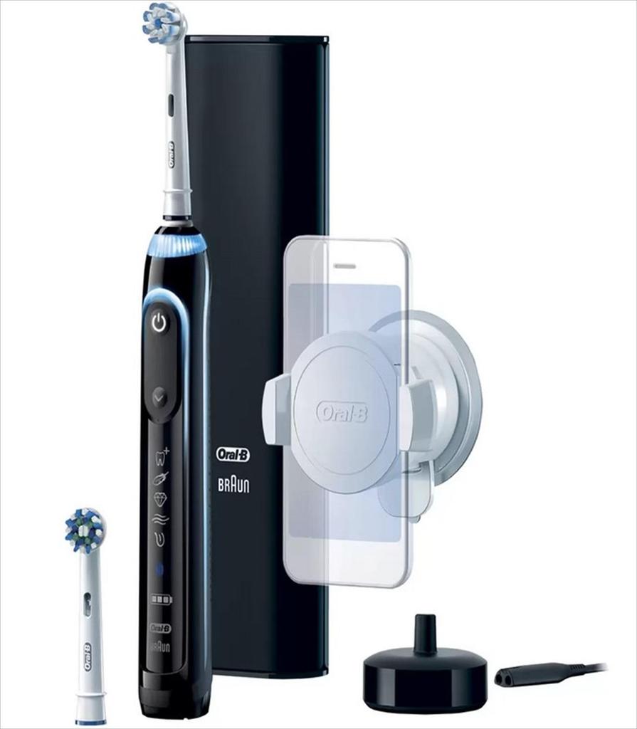Braun Genius 10000A Electric Black Voltage Compatible D7015266XCMBK Oral-B Toothbrush, (International Model),
