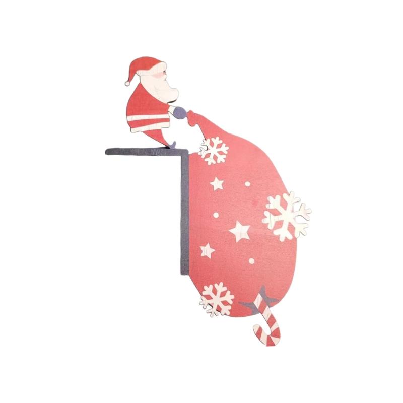 

Christmas Door Frame Decoration Wood Santa Ornaments Christmas Decorations New Year 2024 Wall Corner Sign Home Party