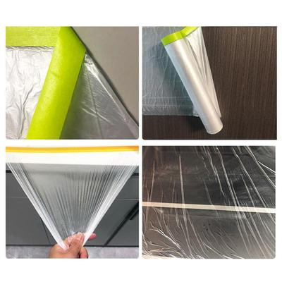 1 Rolle vorgeschnittenes Abdeckfolie Blaue Kunststoffplane Automobil Washi-Tape Rückstandsfrei Maler-Abdeckplane zum Malen