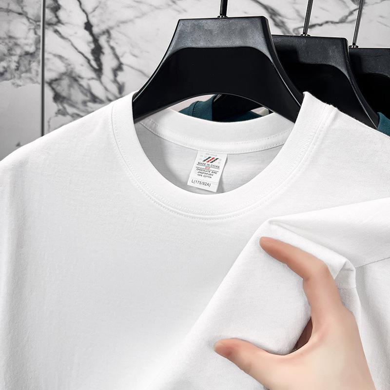 

Летняя высококачественная мужская футболка с коротким рукавом и круглым вырезом, модный стиль, дышащая футболка с короткими рукавами XS белый