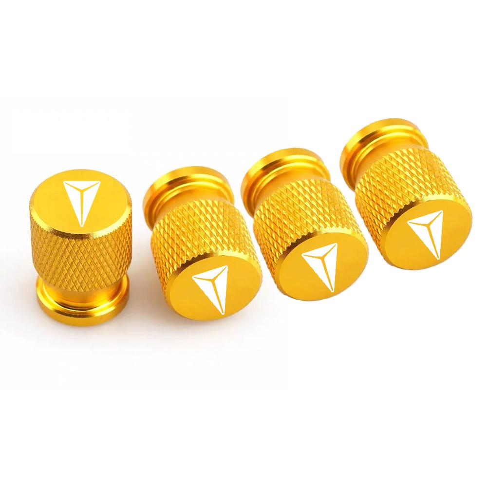4pcs Car Tire Valve Caps Emblem Metal Dustproof Cap Car Emblem Tire Valve Covers for Changan DEEPAL S07 G318 S09 S05 L07 SL03