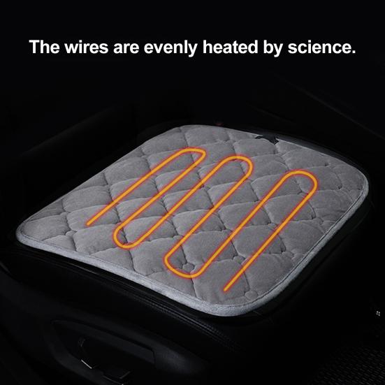 Auto Beheizbares Sitzkissen 5V Elektrische Heizmatte mit Plüschbezug 3 Temperatureinstellungen