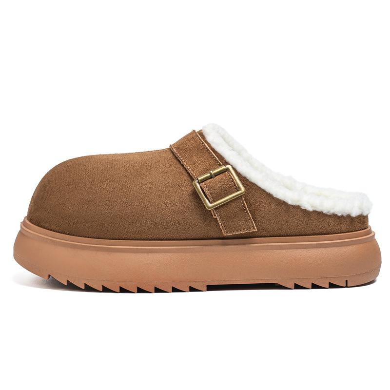 Cotton Slippers Winter Indoor Home Non-slip Thick Bottom Plush Half Tow Kapibala Boken Tow