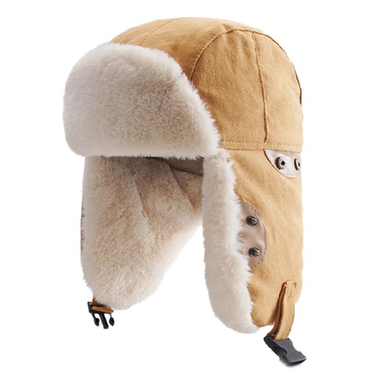 

Winter Bomber Cap Plush Hat Lovers Outdoor Climbing Hat Windproof Padded Earmuff імбирний