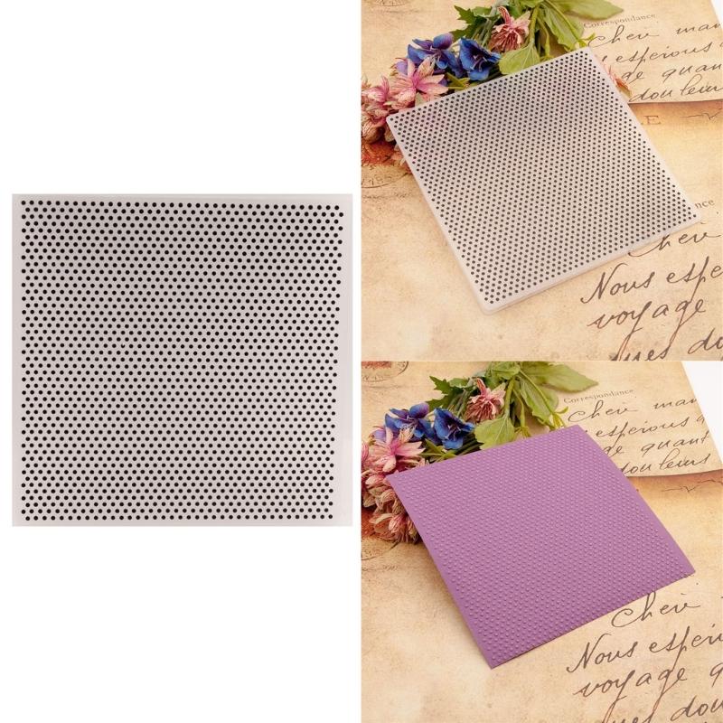 Round Dot Plastic Embossing Folder Stencil Template DIY Craft Background Album