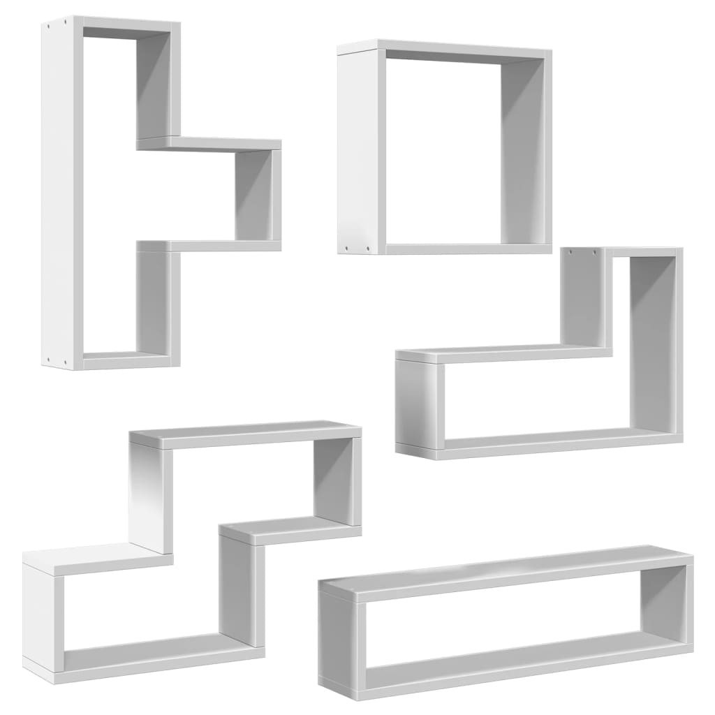 Vidaxl Wall Shelf, White, 96X12X64 Cm, Wood-Based Material