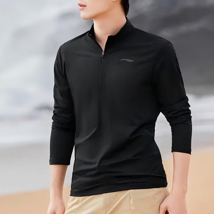 Li-Ning Spring And Autumn Quick-Dry Sports Comfortable Casual Long Sleeve T-Shirt Men Tops ATLU213-1