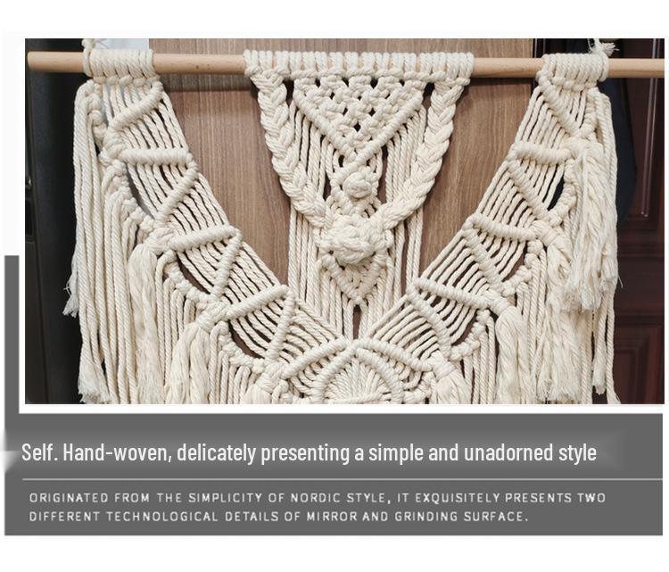 Arazzo da Appendere alla Parete Bohemian Tessuto a Mano con Nappe Decorazione