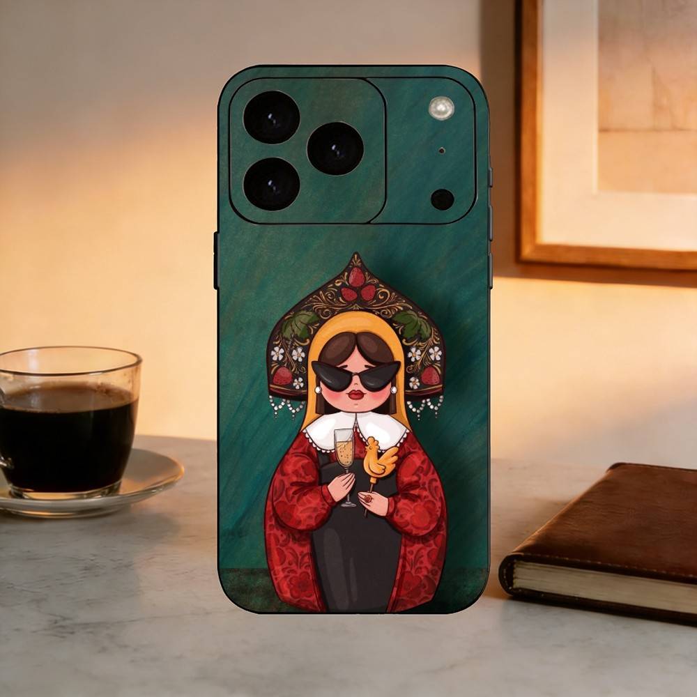 Adorable R-Russian Folk Art Doll Phone Case Silicone Soft For IPhone 17 16 15 14 13 12 11 X XR Plus Pro Max Plus