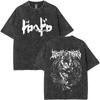 Tricou Grafic Vintage Spălat Anime Dorohedoro Haru Bărbați Femei Gothic Metal Manga Rock Tricou Casual Supradimensionat Bărbați
