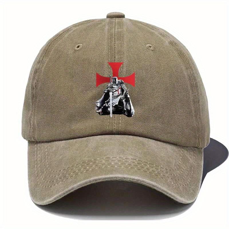 Templar Knight Crusader Baseball Cap Adjustable Cotton Casual Hat Medieval Themed Gift