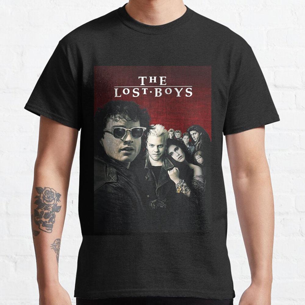 Scary The Lost Boys David Vampire Graphic T Shirts Santa Carla Halloween Tops Horror Movie Printed Tee Large Size Mens Clothing