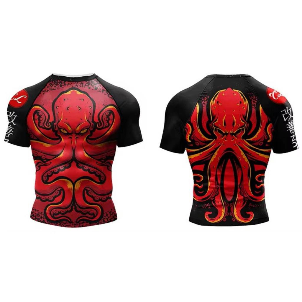 Muay Thai Kickboxing Boxing MMA UFC Shirt Slim Athletic Fit Short Sleeve Round O Neck Unisex Men Women Fitness Workout Quick Dry Print Training Tee