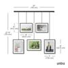 Umbra Photo Photo Holds Photos and Interior W66 x D1 x Umbra Black Frame, Display, Postcards, 2L, Wall-Mounted, Hanging, Decor, H64.5cm, Exzibit,