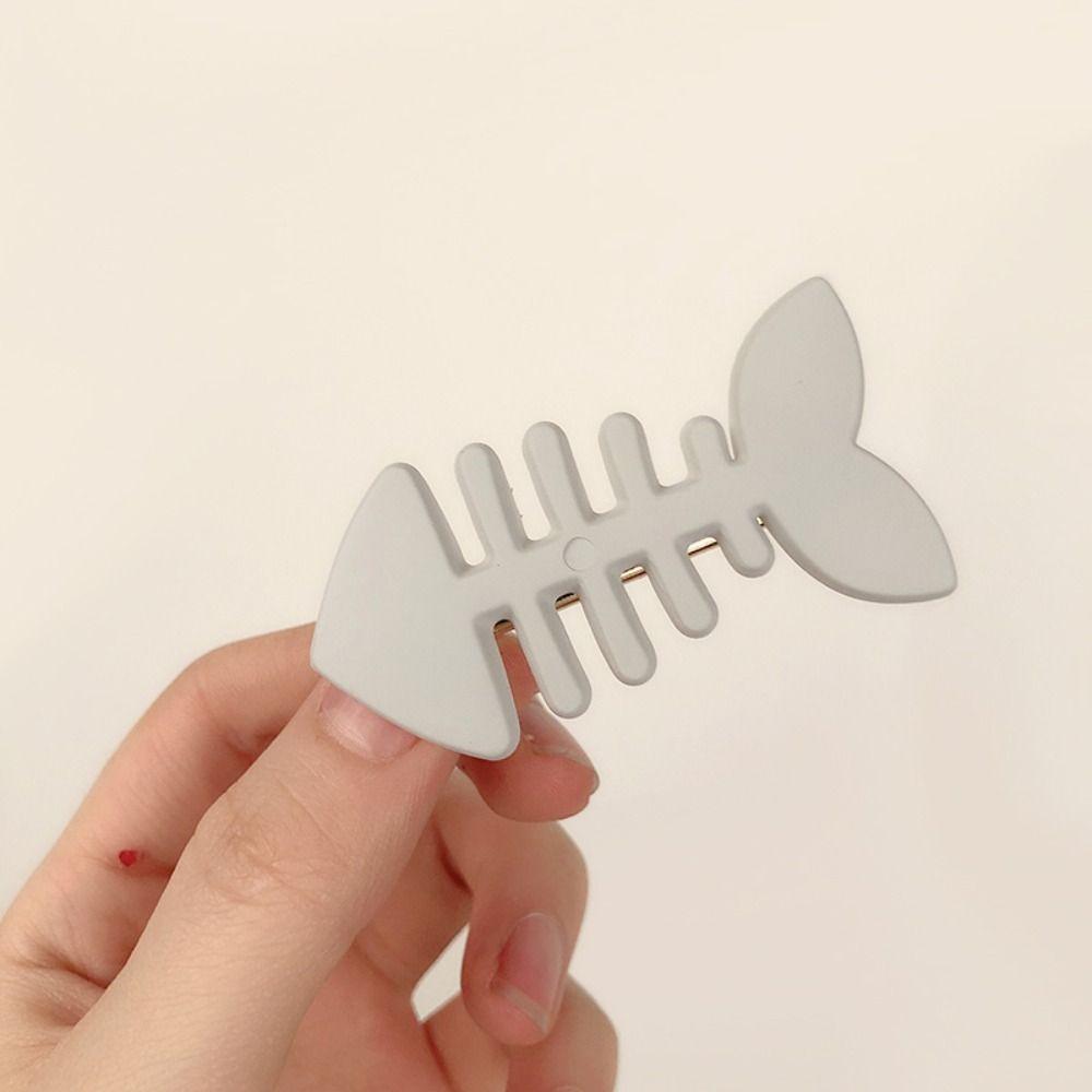 Y2k Fish Bone Hair Clip Animal Geometry Hair Accessories Cute   Daily