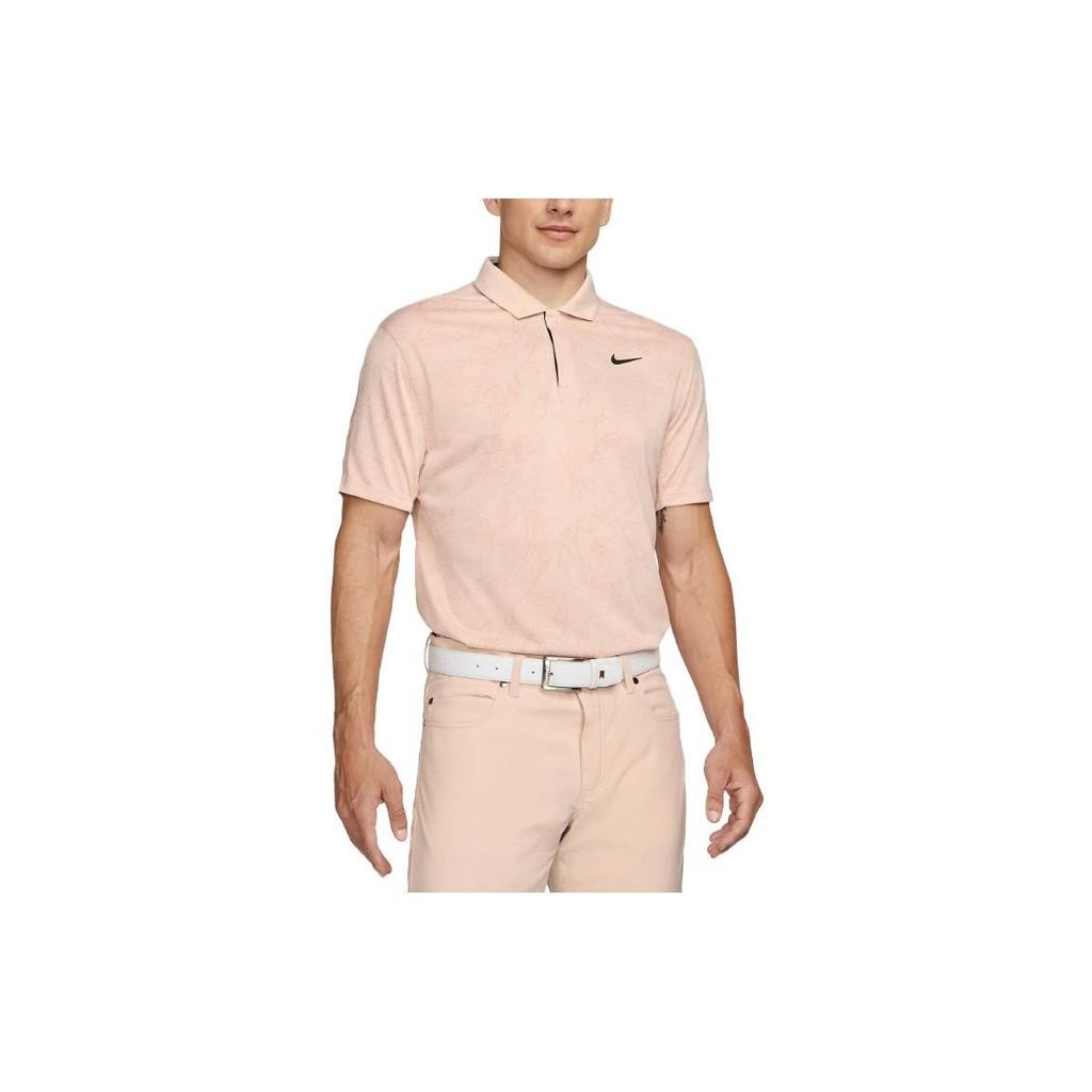 Nike Tiger Woods Logo All Over Print Short Sleeve Polo Shirt Men Polo Shirts Pink DX6092-601