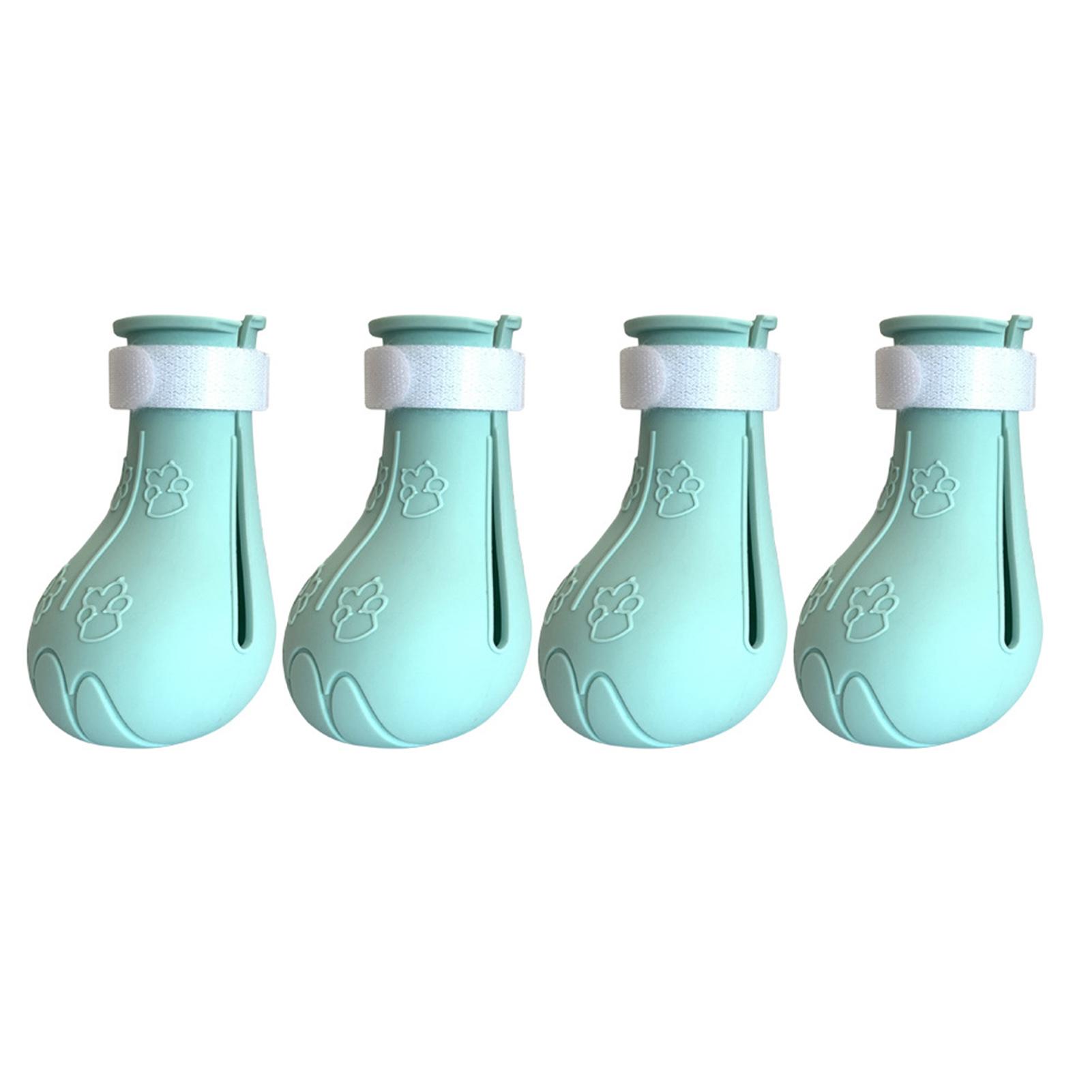 

4шт чехол для кошачьих лапок многофункциональный силиконовый предотвращающий царапины регулируемые чехлы для кошачьих лапок зелёный