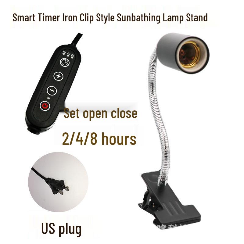 Eisenklemme Verstellbarer Reptilien-Heizlampenhalter mit UVB/UVA Schildkröten-Sonnenplattform