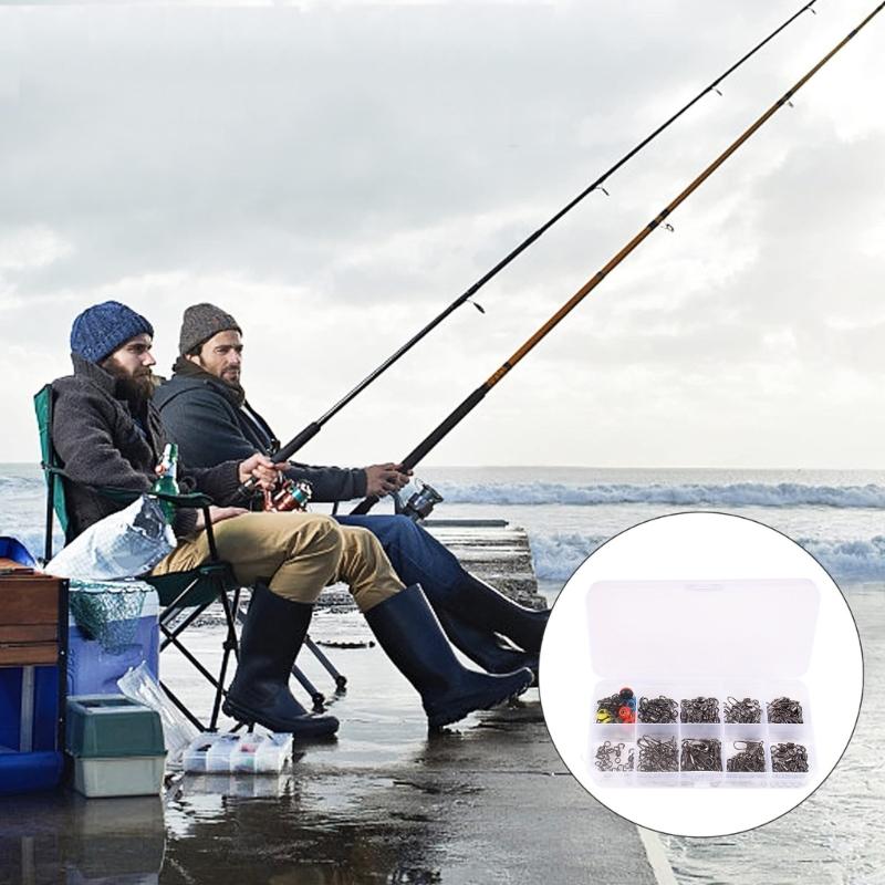 115Pcs Fishing Line Connector Tackle Snap Swivels Slides Bearing Swivels Fishing Swivels for Trout Fishing