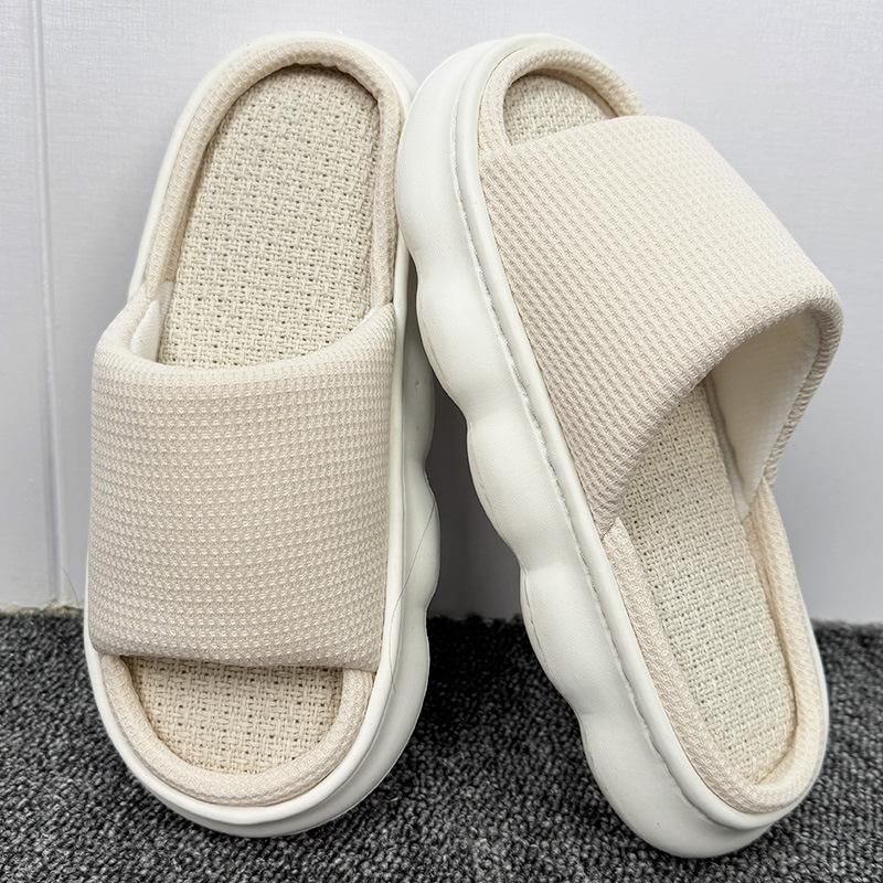 Women's Fashionable Black Bow Slippers with Thick Soles - Comfortable Indoor/outdoor Shoes for All Seasons, Sandals for All Seasons