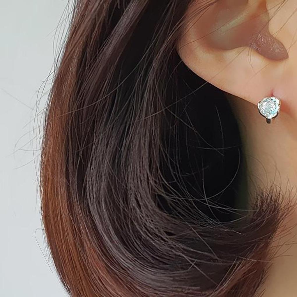 

Women s Wells Cubic Hoop Earrings (Silver Sparkle) Silver