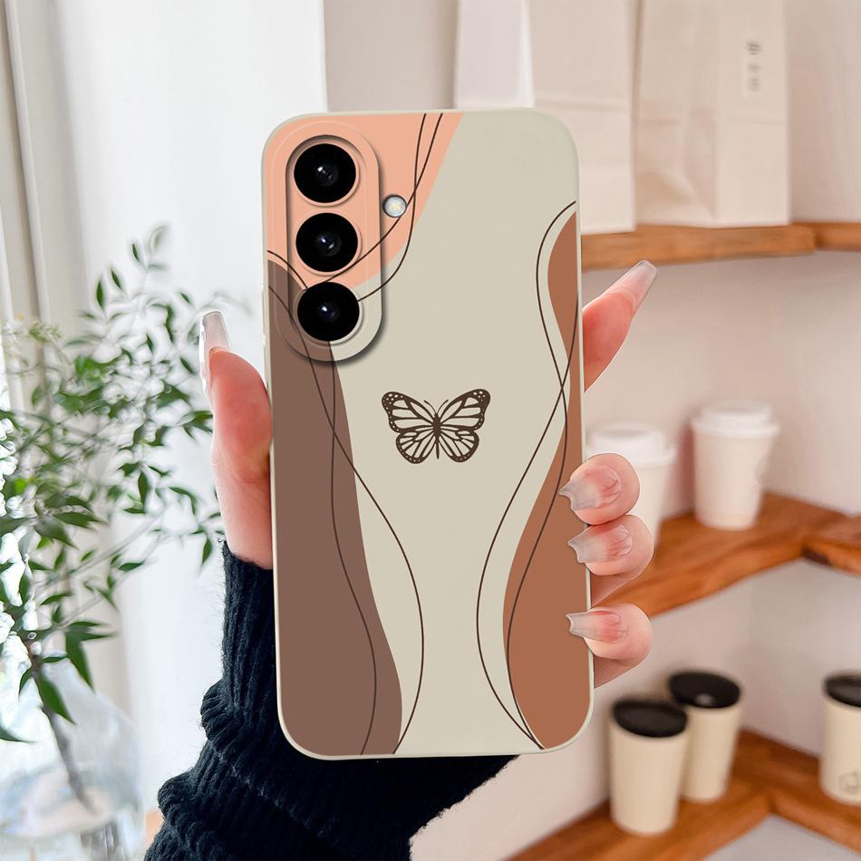 For Samsung Galaxy S26 Ultra Plus Case Butterfly Hearts Liquid Silicone Camera Protection Soft Back Cover For Samsung S 26 Funda